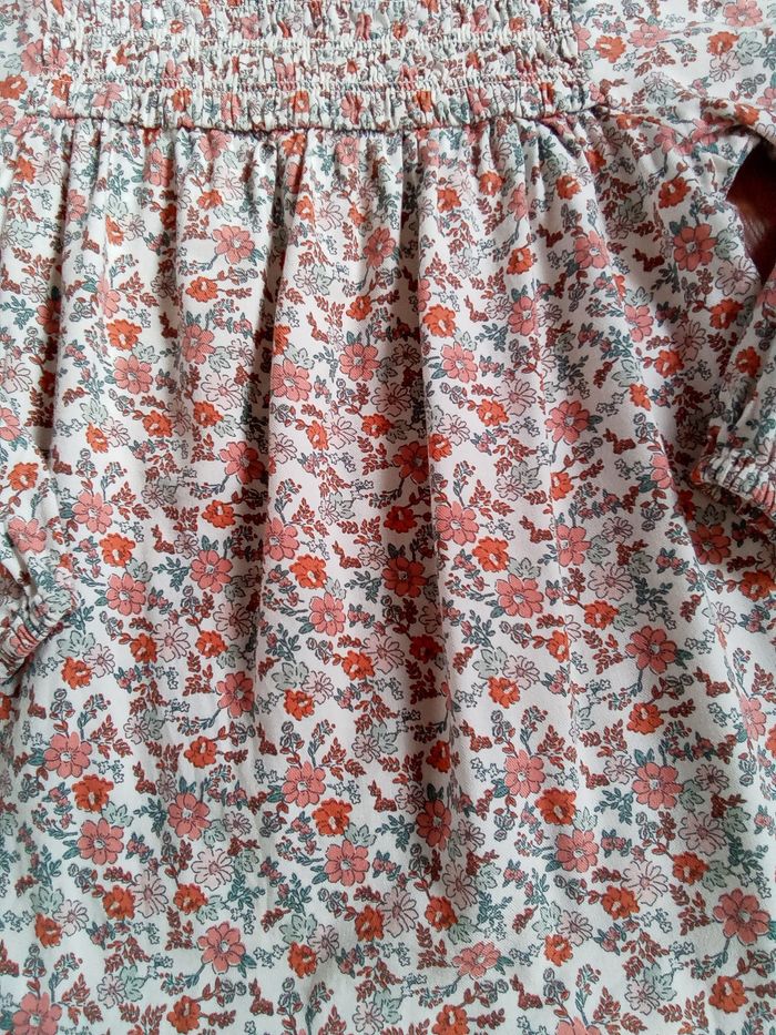 Robe fleurie manches longues Vertbaudet taille 5 ans - photo numéro 7