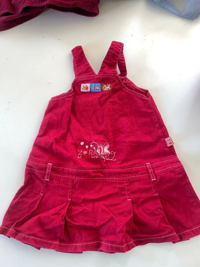 Robe salopette rouge 18 mois - photo numéro 3