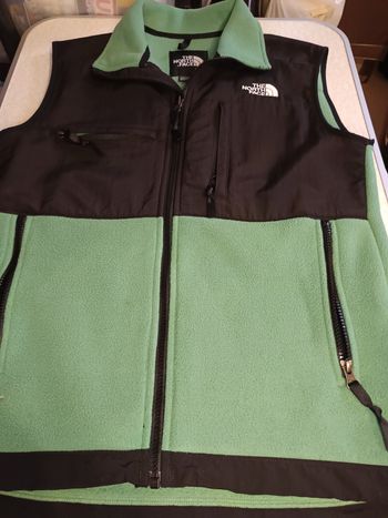 Veste polaire Noir/Vert sans manches The North Face Denali Polartec taille XS