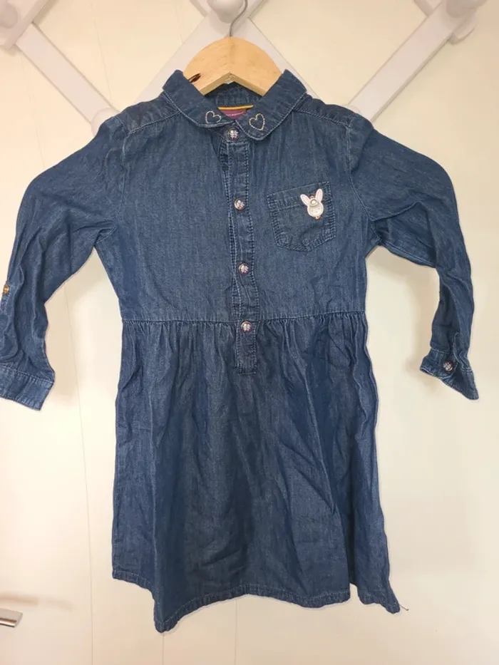 Robe effet jean coton souple sergent major t5ans