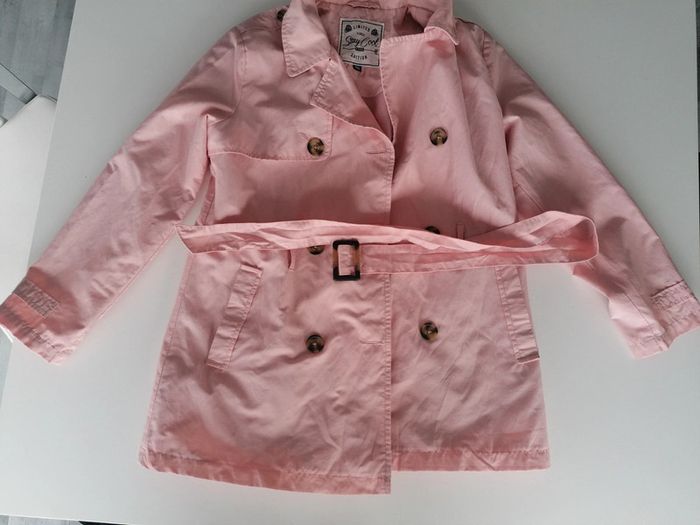 Imperméable trench rose poudré T 140 👧🏻