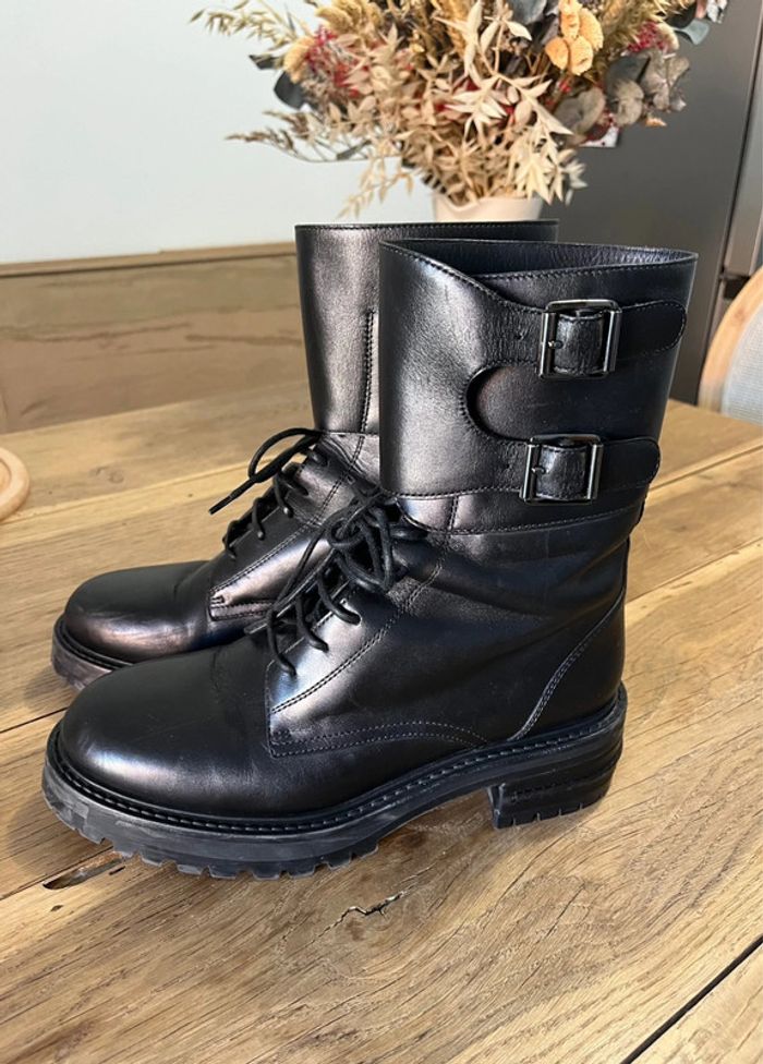 Boots Dior D-Trap en cuir noires - photo numéro 2