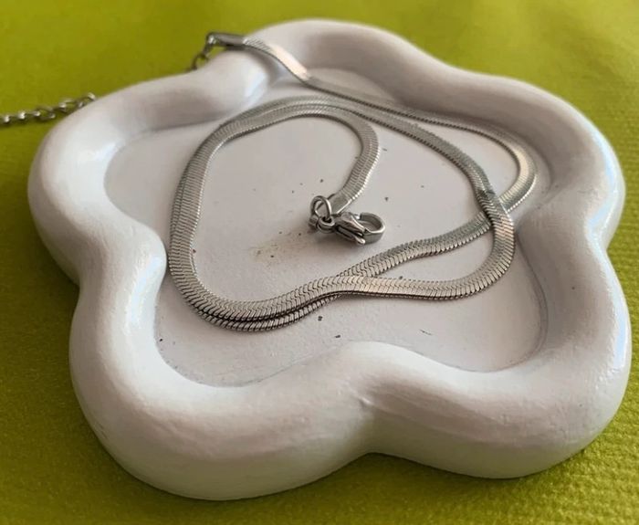 Collier serpent mixte en acier inoxydable argenté - photo numéro 6