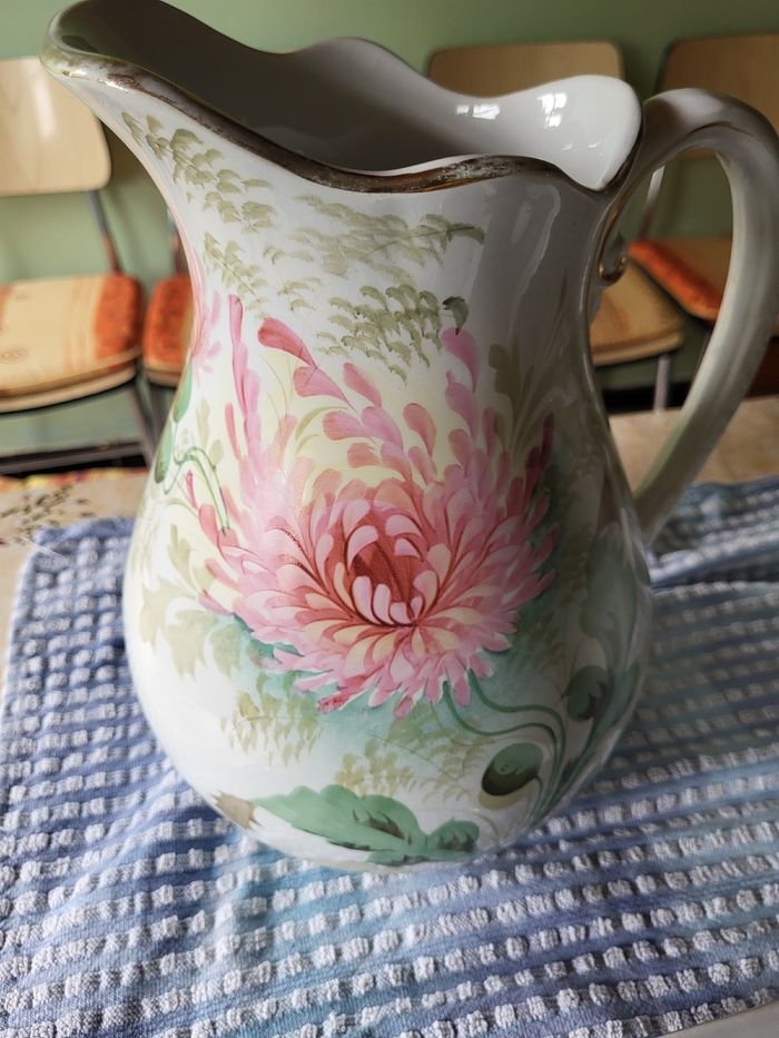 Nécessaire de toilette ancien porcelaine vintage - photo numéro 3