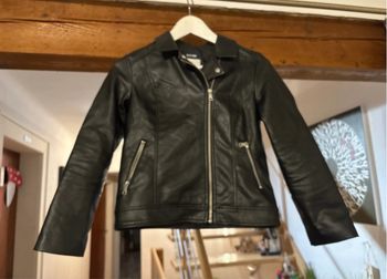 Veste simili cuir 12 ans noir Kiabi 