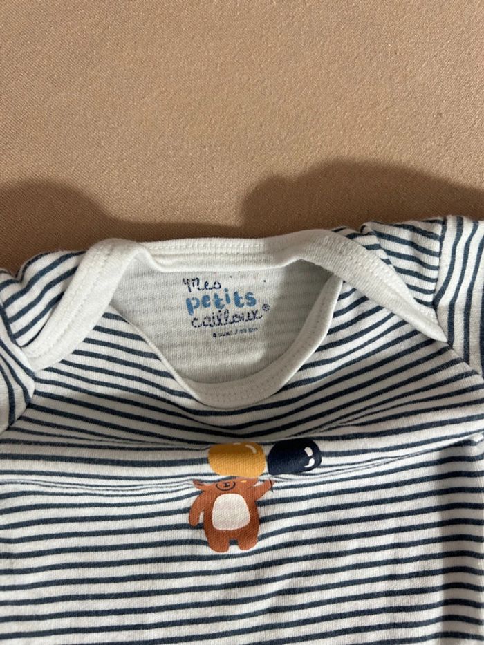 Lot body bodies garçon manches longues ours ourson - photo numéro 8