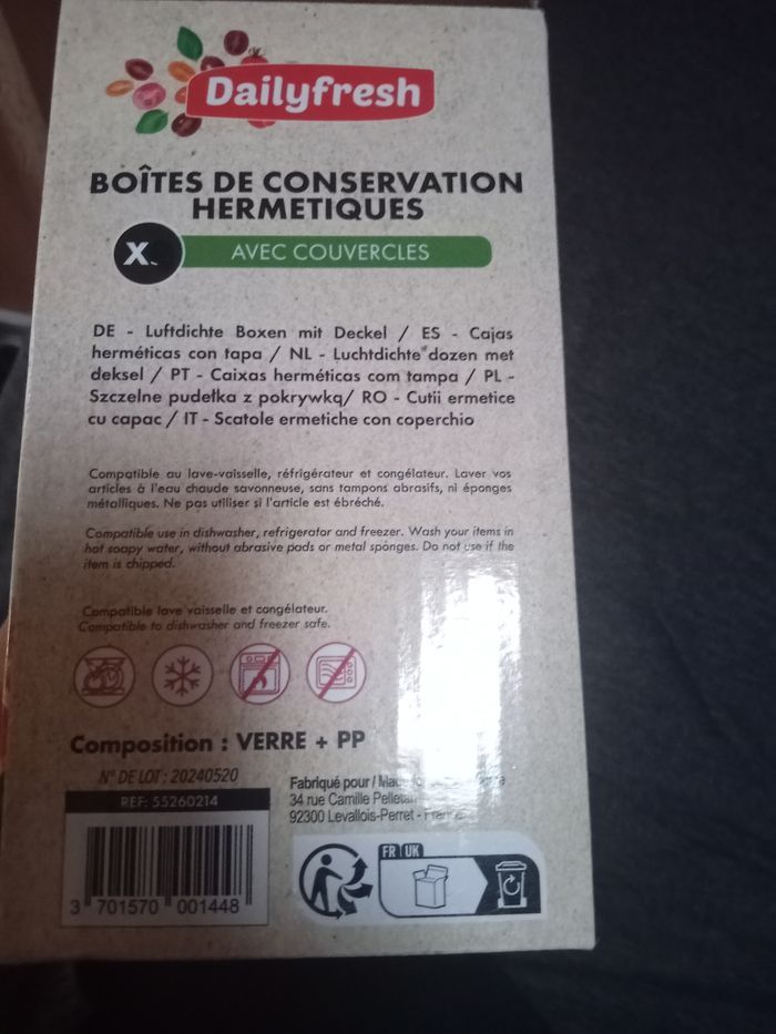 Boite hermétique  fraîcheur en verre neuf dailyfresh - photo numéro 5