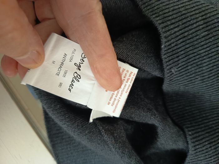 Pull leger, Serge Blanco, M, gris anthracite - photo numéro 5