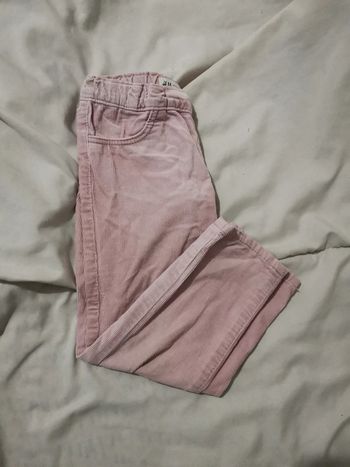 Jean effet velours rose