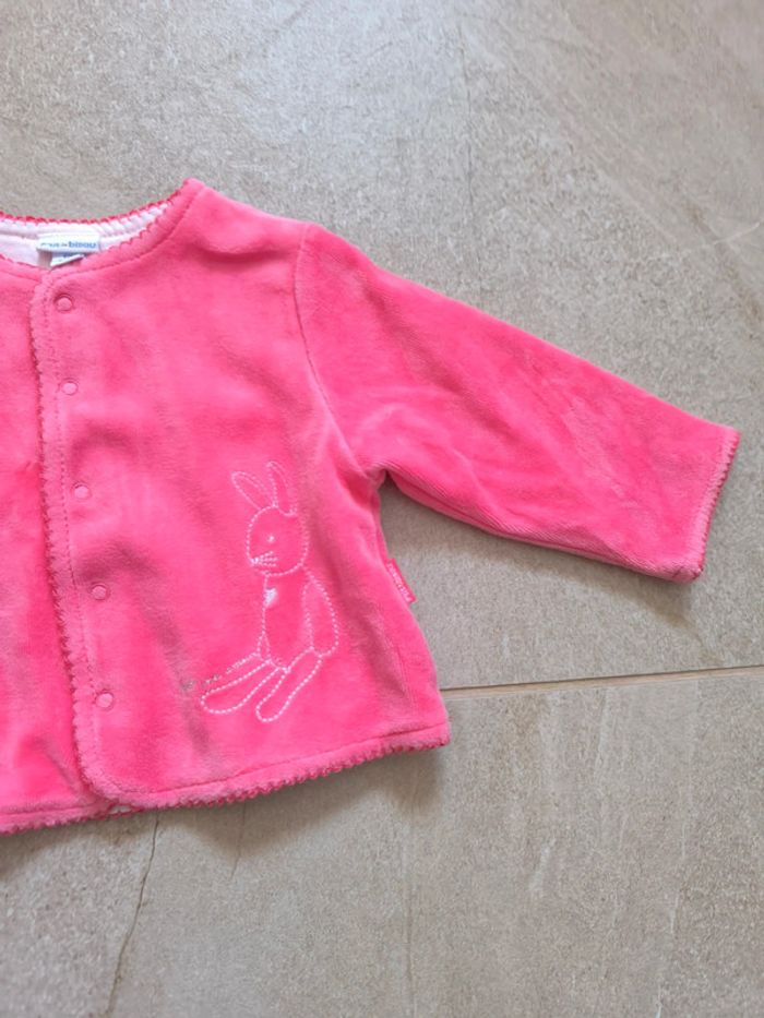 Veste rose p'tit bisou 6 mois - photo numéro 4
