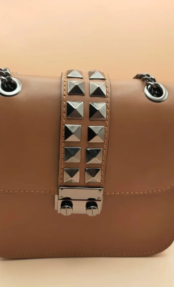 Sac à main en cuir fabriqué en Italie, cuir, marron, The Genuine Leather - photo numéro 2