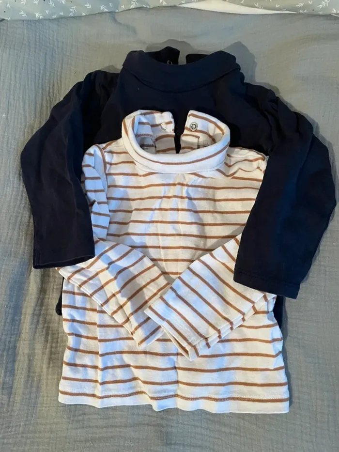 Lot 2 cols roulés bébé 18 mois