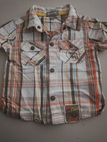 Chemise manches courtes garçon 12 mois pikouic