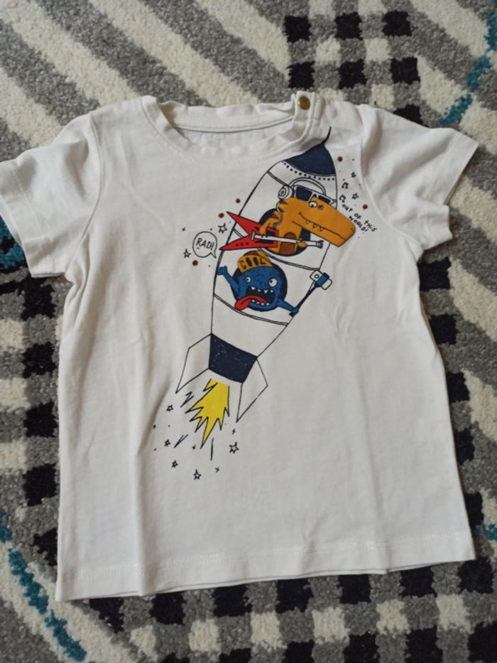 Lot de 3 t-shirts manches courtes NEUFS-9 MOIS - photo numéro 5