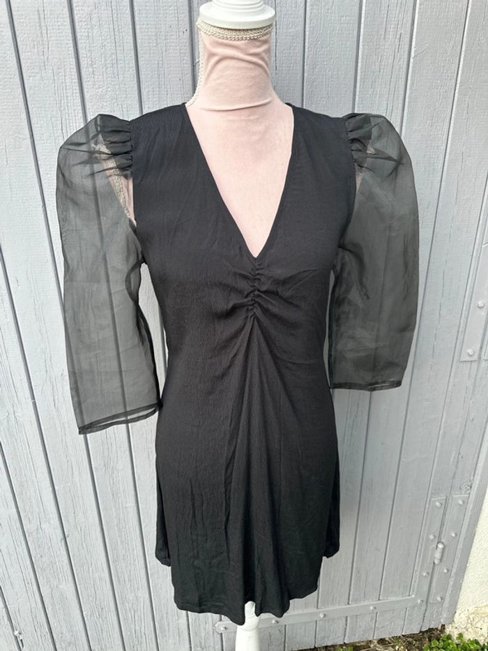 Robe noir manches longues tules transparente dos nu décolleté Pimkie - photo numéro 2