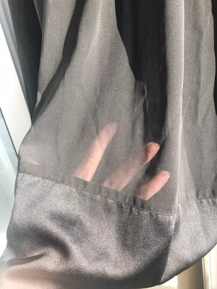 Robe de soirée noire Voile et satin - photo numéro 3