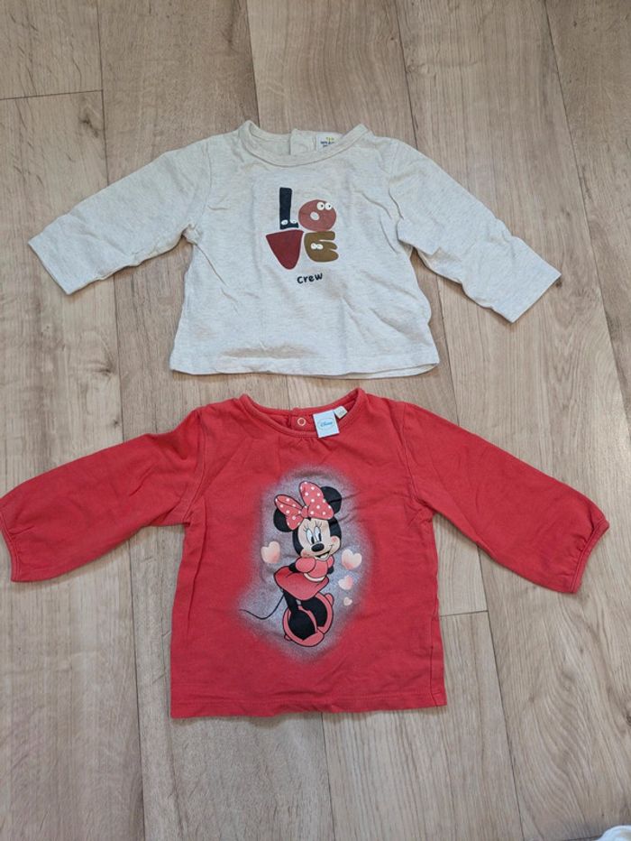 Lot 17 tee-shirt manches longues 12 Mois 74cm - photo numéro 3