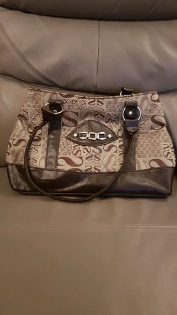 Sac a main imprimé  marron gris