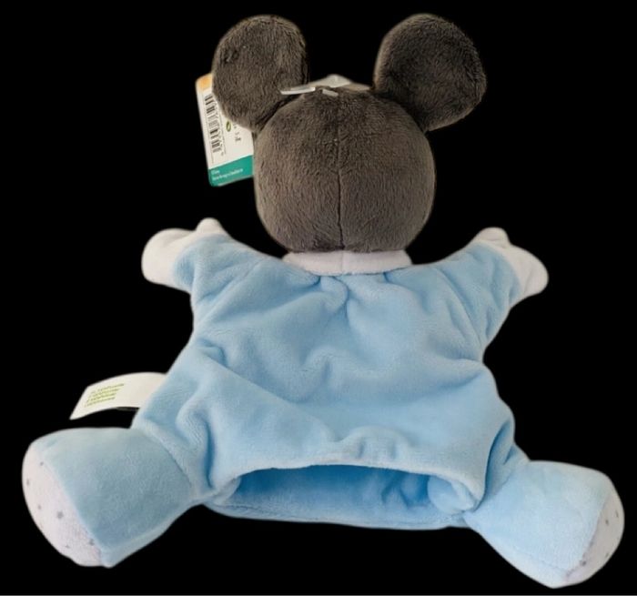 ❤️B4290 Doudou Plat Peluche marionnette Mickey Mouse Bleu Disney baby Nuage - photo numéro 2