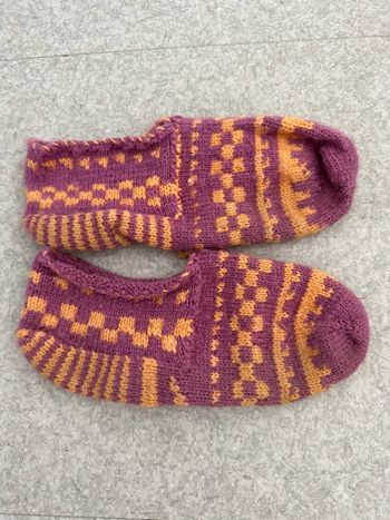 Chaussons tricotés à la main