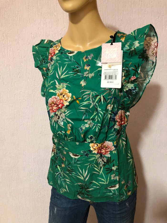 Top vert à motifs tropicaux Naf Naf - n e u f