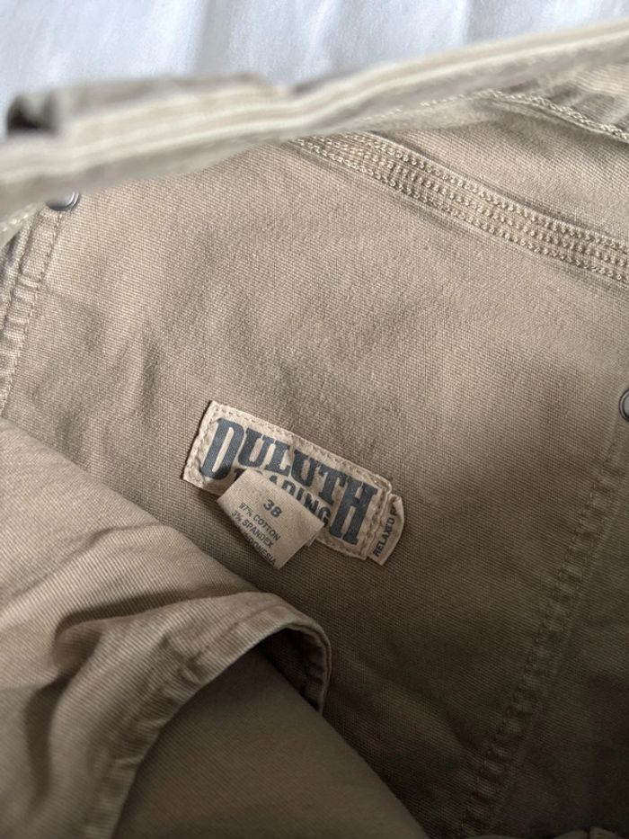 Short beige femme Duluth Trading Co – Flex Fire Hose – taille 38 - photo numéro 5