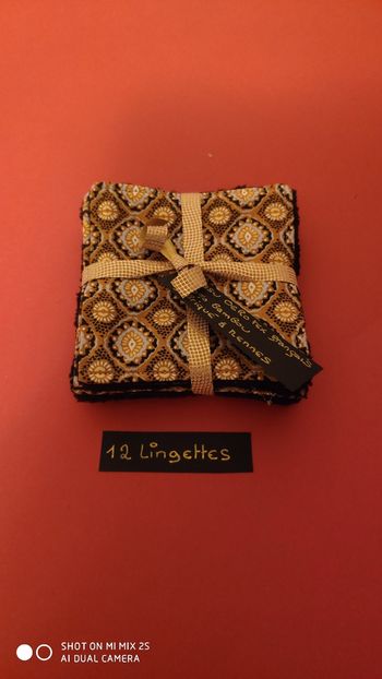 12 lingettes lavables, neuf