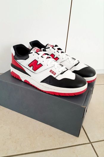 New Balance 550 HR1 blanc rouge noir P. 46.5