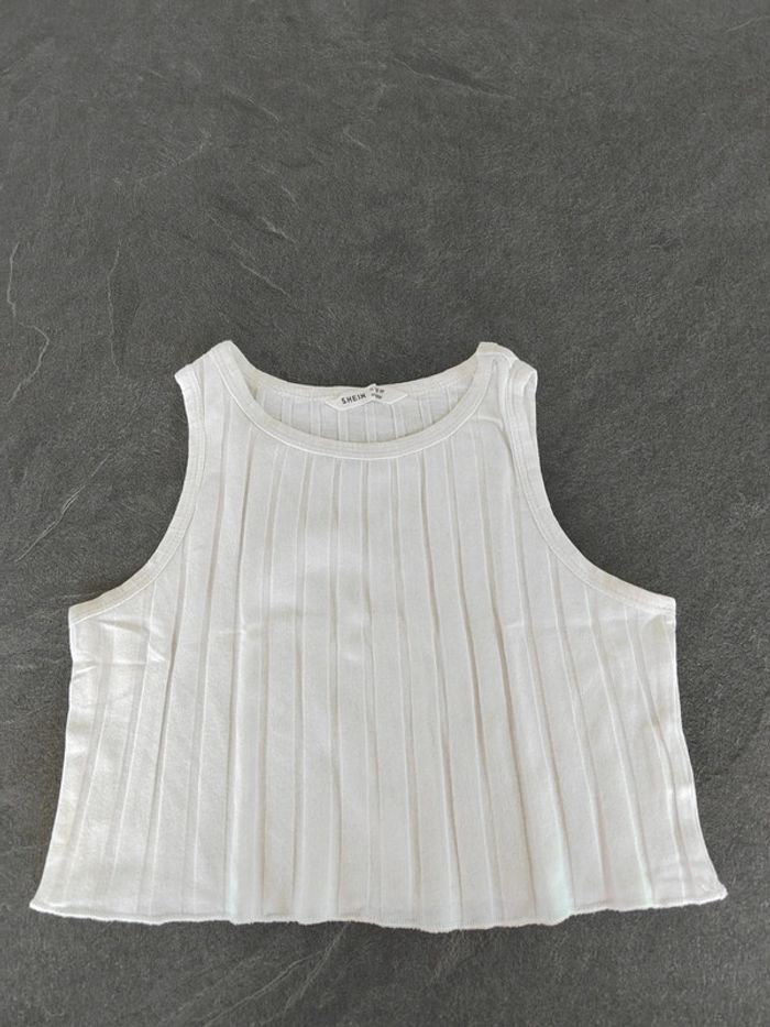 Crop top blanc sans manche Shein Taille : 10 ans Excellent état