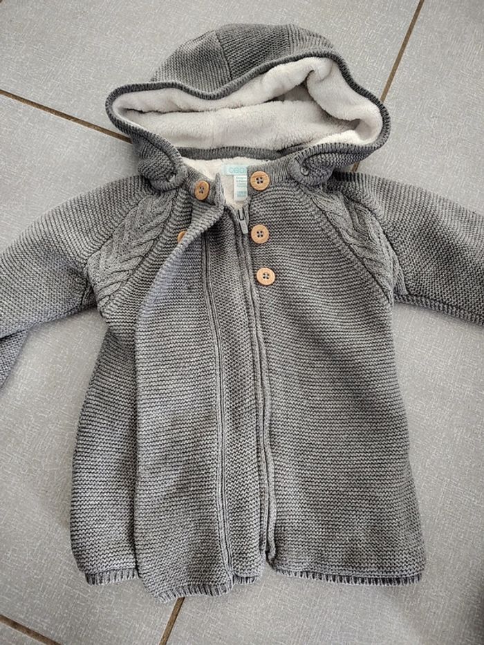 Gilet chaud à capuche Obaibi gris T.18 M - photo numéro 2