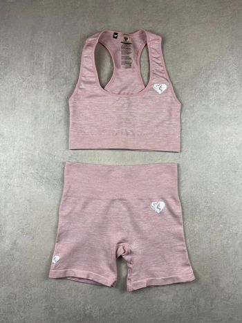 Ensemble Women's Best Seamless Set - Sports Bra + Short Gym Outfit | rose | Size S | Women #