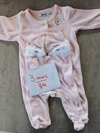Pyjama 1 pièce bébé fille