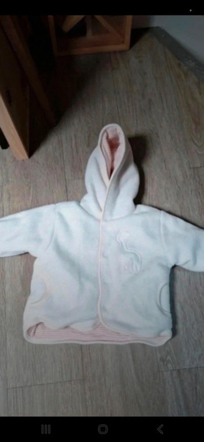 Veste polaire réversible Kitchoun 6mois 67cm 👻 - photo numéro 3