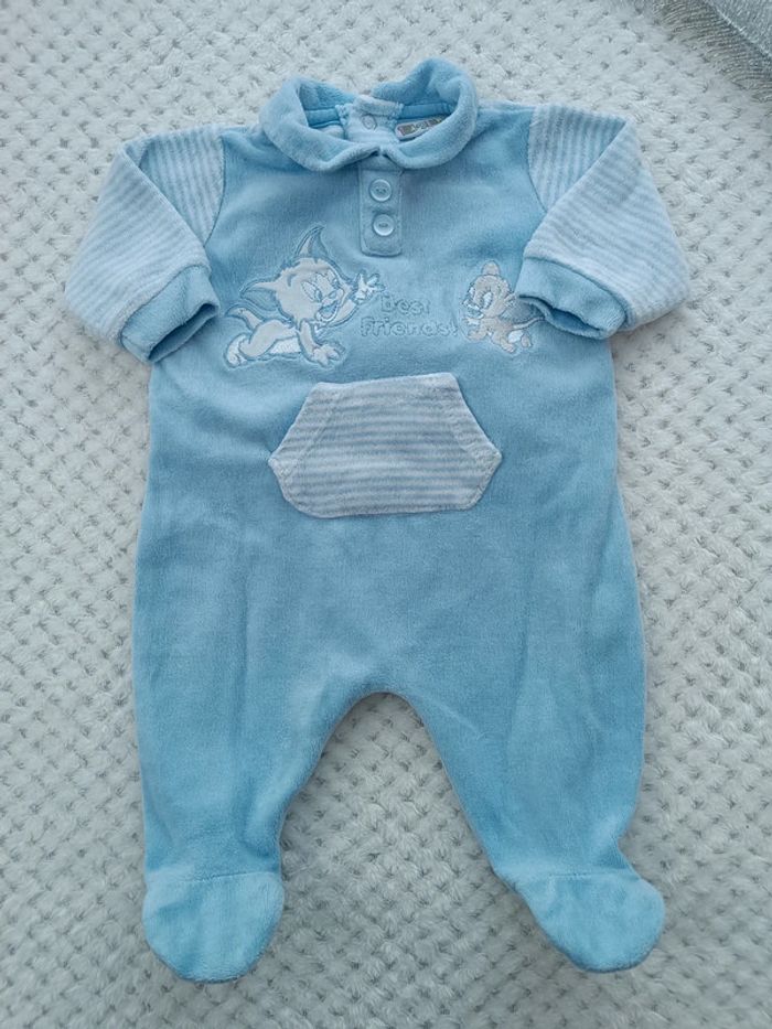 🔸 Adorable Pyjama Vintage Naissance 1 Mois - Tom et Jerry🔸