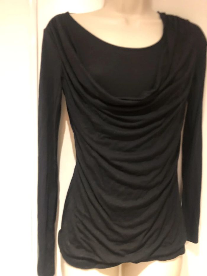 T-shirt taille 36T- habillé noir Mexx drapé - photo numéro 8