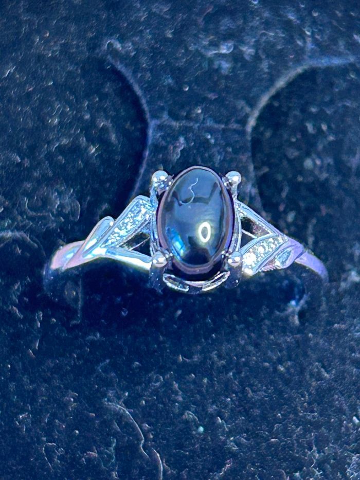 Bague réglable en Onyx noir – Force et protection - photo numéro 3