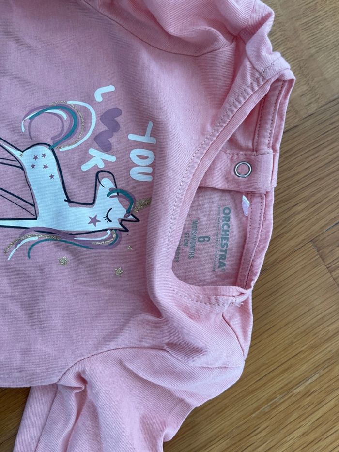 T-shirt manches longues neuf fille Orchestra taille 6 mois - photo numéro 3