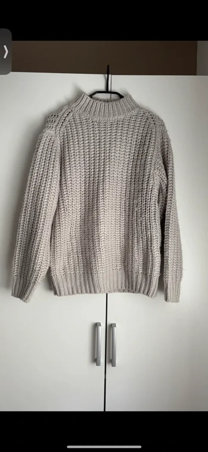Pull d'hiver beige crème taille S femme Jennyfer