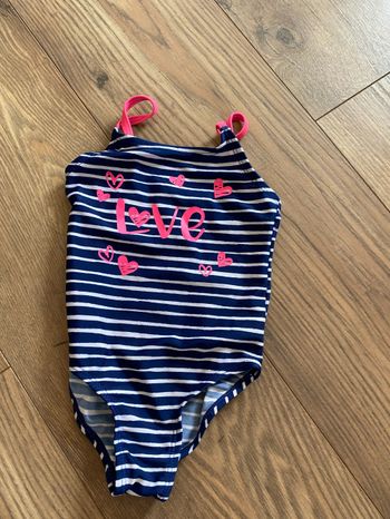 Maillot 1 pièce rayé bleu/blanc in extenso 3 ans