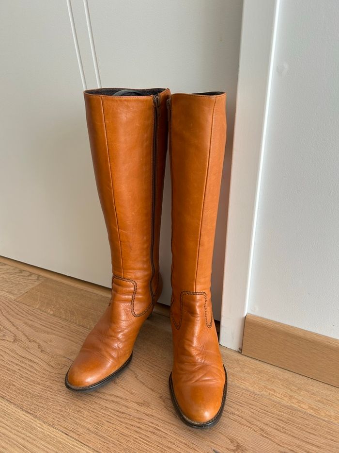 Bottes hautes cuir Billi Bi - photo numéro 2