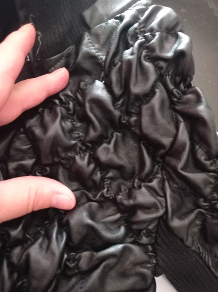 Veste en simili cuir noir pour petite fille - photo numéro 5