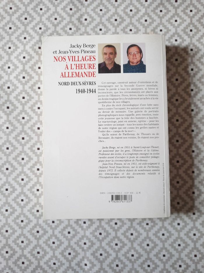 Livre Nos villages à l'heure allemande Nord Deux-Sèvres - photo numéro 2