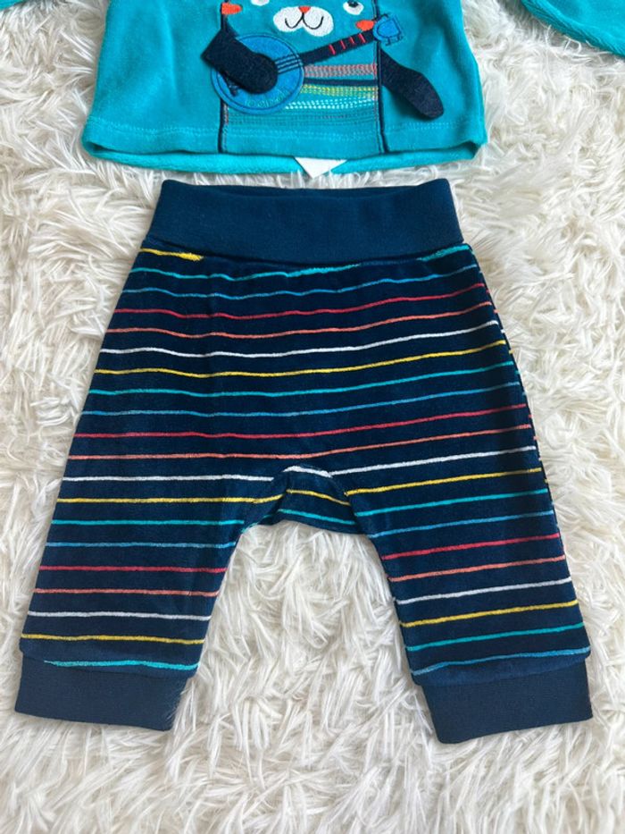 Pyjama velours deux pièces Boboli taille 1 mois - photo numéro 2