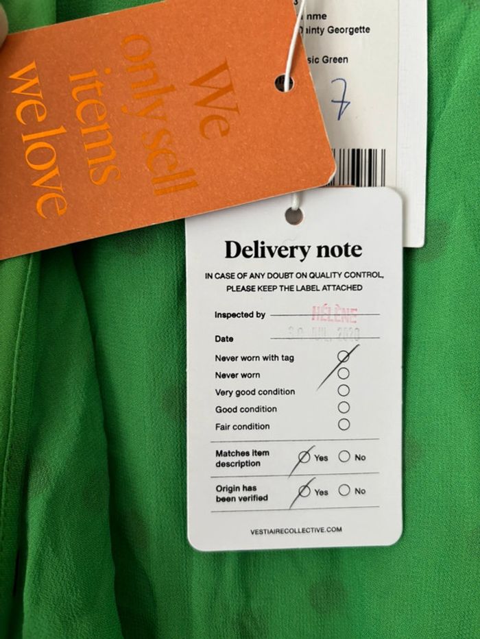 Robe Ganni verte à pois taille 38 - photo numéro 10
