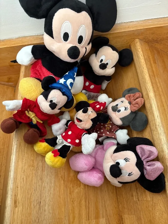Lot peluches Mickey Minnie