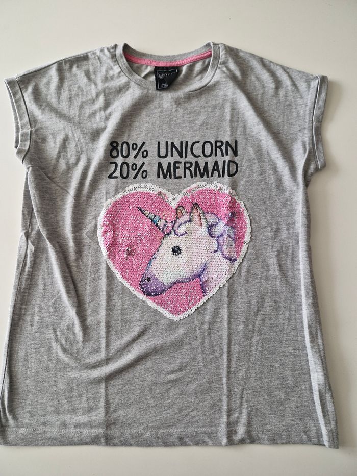 T-shirt à sequins réversibles licorne/sirène