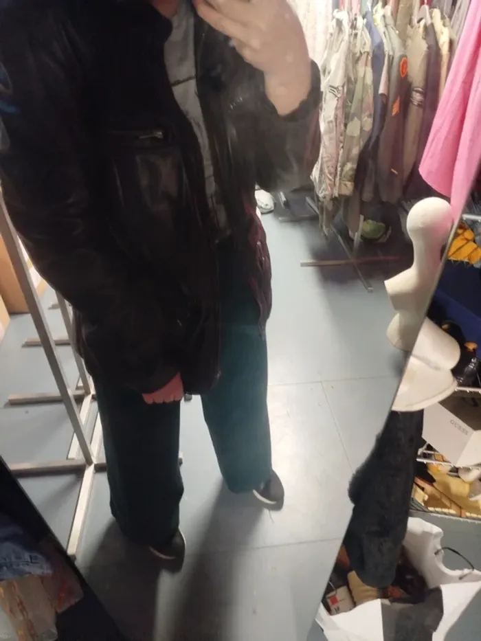 Veste en Cuir femme L > XXL parfait état - Cuir véritable très bonne qualité A269 - photo numéro 18