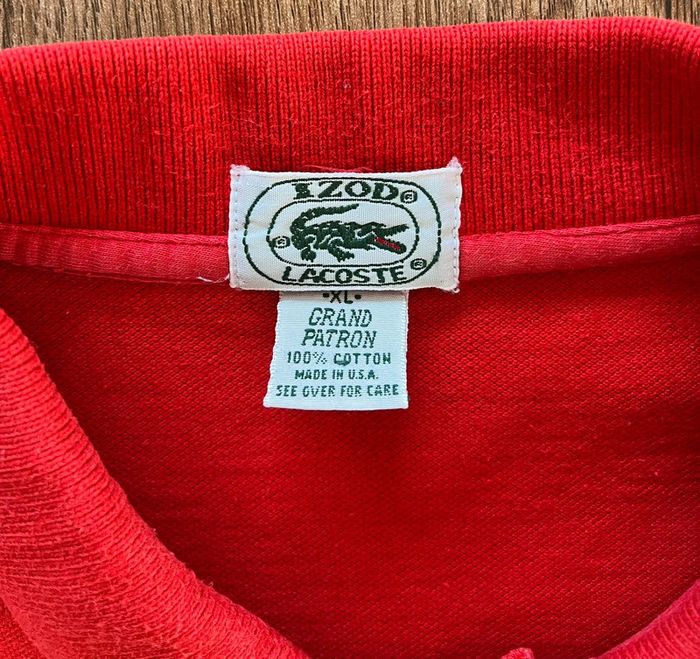 Polo/chemise/t.shirt rouge Lacoste pour homme, taille XL - photo numéro 4