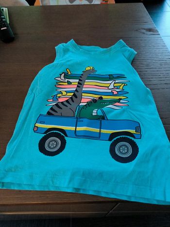 Marcel débardeur sans manches crocodile dinosaure surf mer été plage