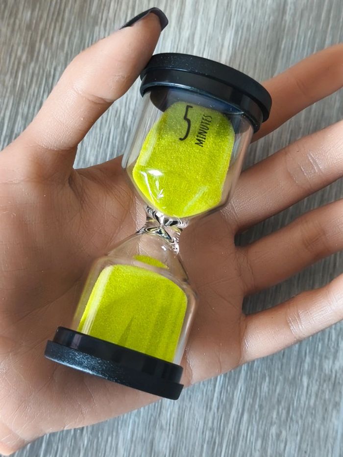 Gros sablier en verre 5 min vert clair - photo numéro 4